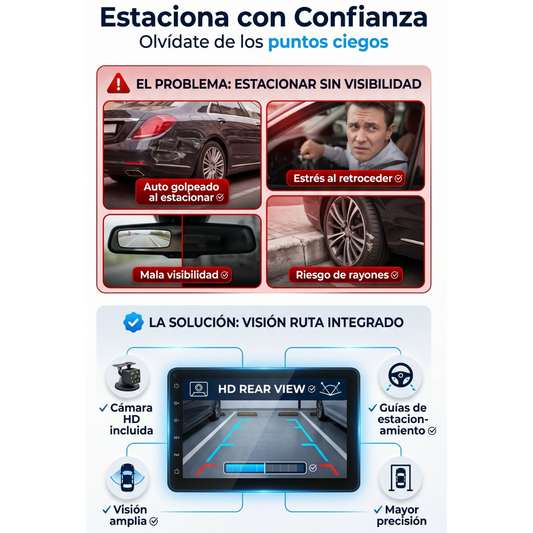 Pantalla Inteligente 7" con Carplay Inalámbrico y Android Auto