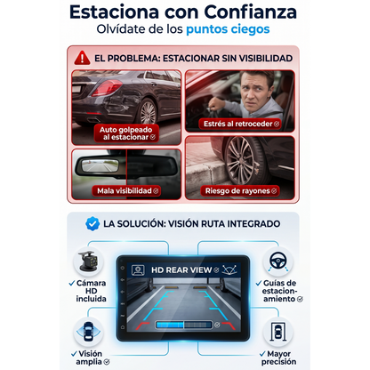 Pantalla Inteligente 7" con Carplay Inalámbrico y Android Auto